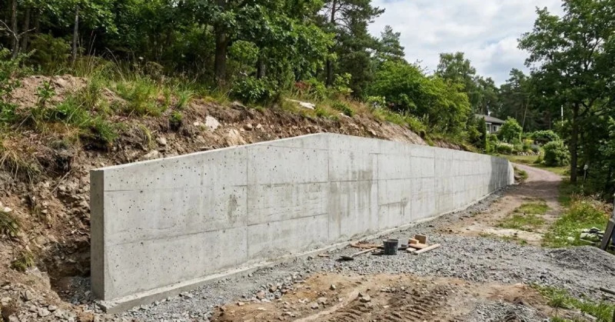 Concrete walls should fit the property